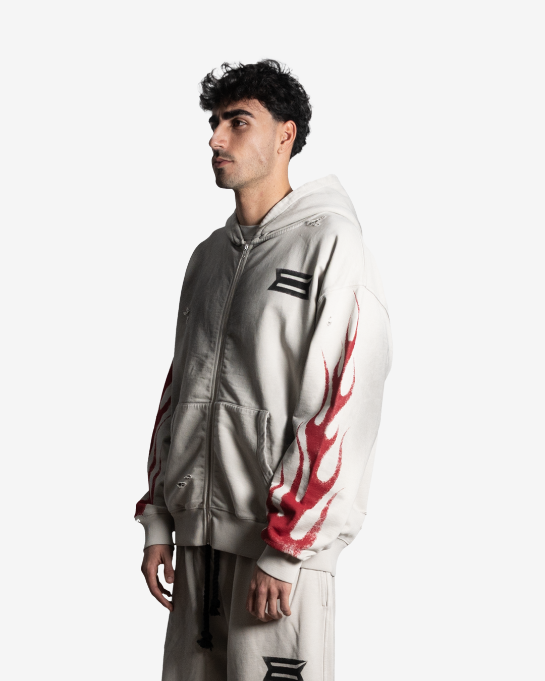 FUEL INJECTED BONE ZIP HOODIE