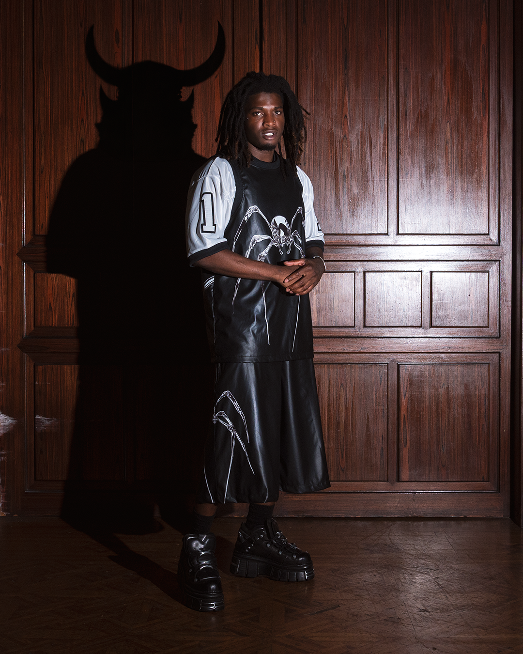 DARK CELEBRITY PU LEATHER BASKETBALL SHORTS