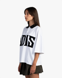 BLACK ON WHITE POLO