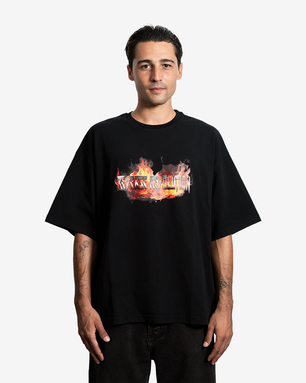 SKULL IN FLAMES TEE