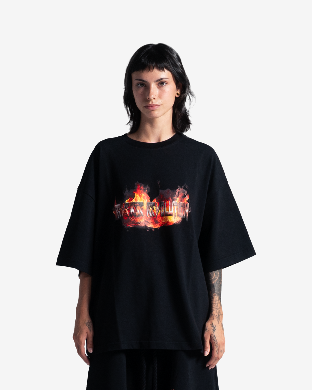 SKULL IN FLAMES TEE