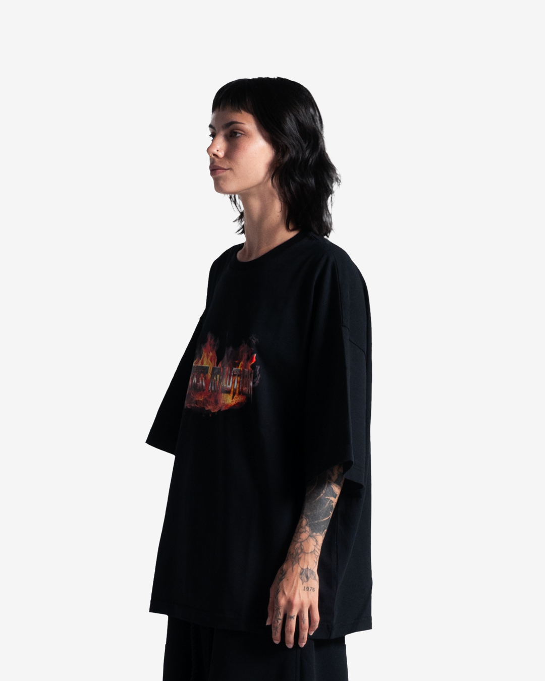 SKULL IN FLAMES TEE