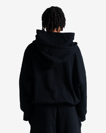 SKULL IN FLAMES DOUBLE HOOD HOODIE