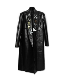 BROKEN MIRROR LEATHER TRENCH COAT