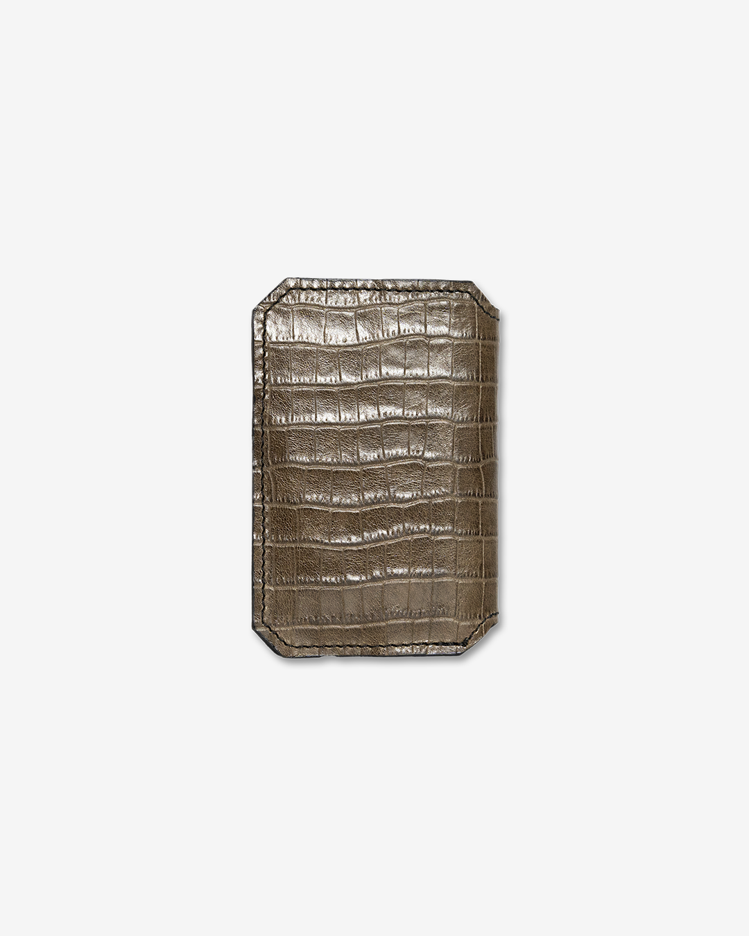 AMERICAN CROCODILE VERTICAL LEATHER WALLET