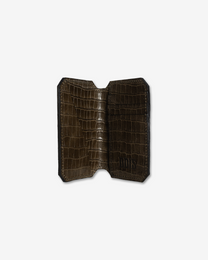 AMERICAN CROCODILE VERTICAL LEATHER WALLET