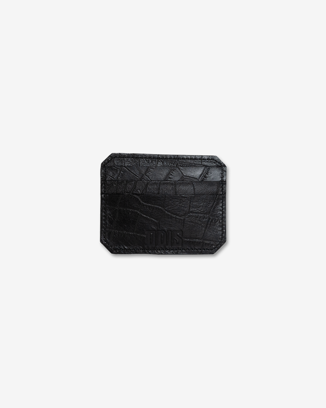 BLACK CAIMAN LEATHER CARDHOLDER