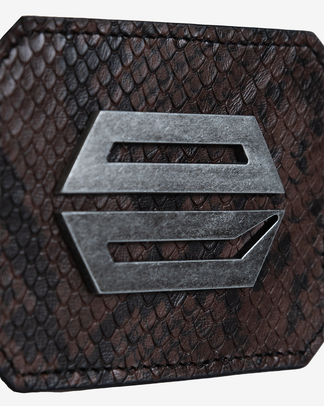 BROWN PYTHON CARDHOLDER