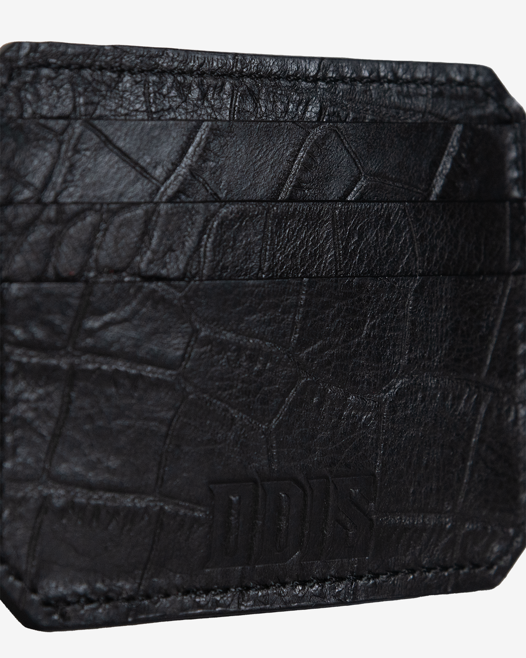 BLACK CAIMAN LEATHER CARDHOLDER