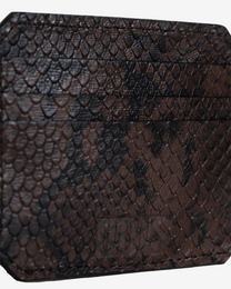 BROWN PYTHON CARDHOLDER