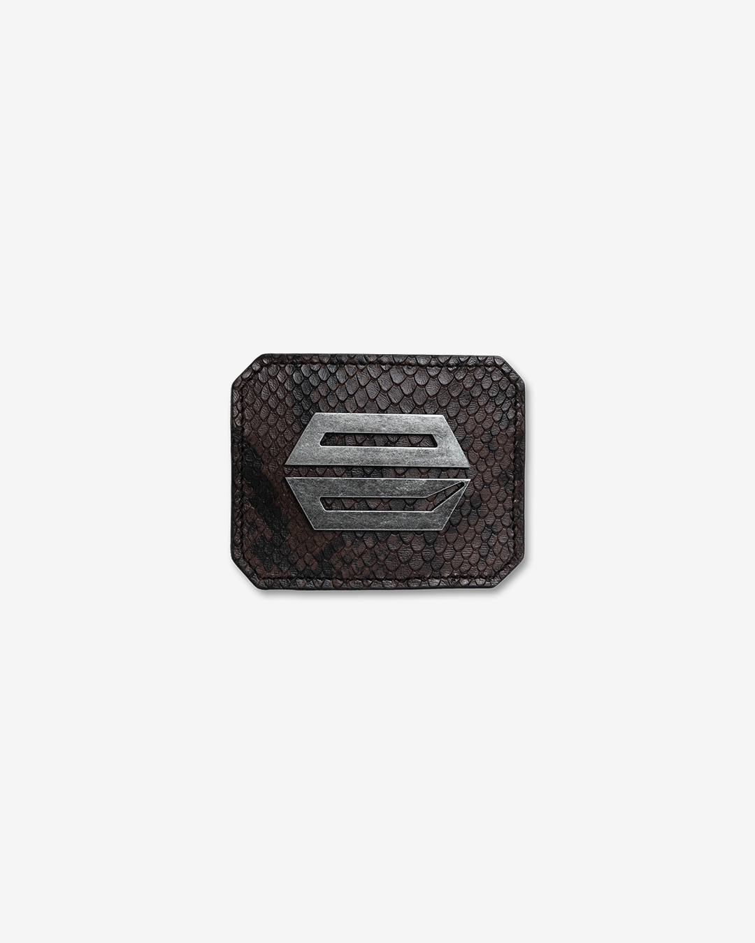 BROWN PYTHON CARDHOLDER