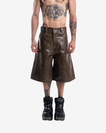 AMERICAN CROCODILE LEATHER SHORTS