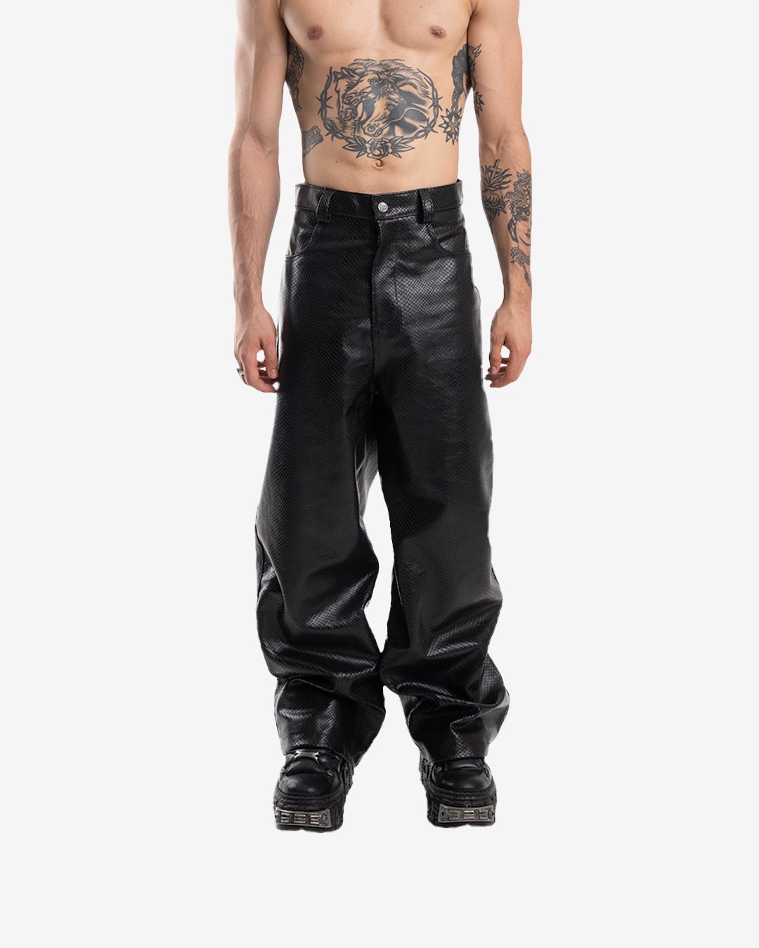 MAMBA BAGGY LEATHER PANTS