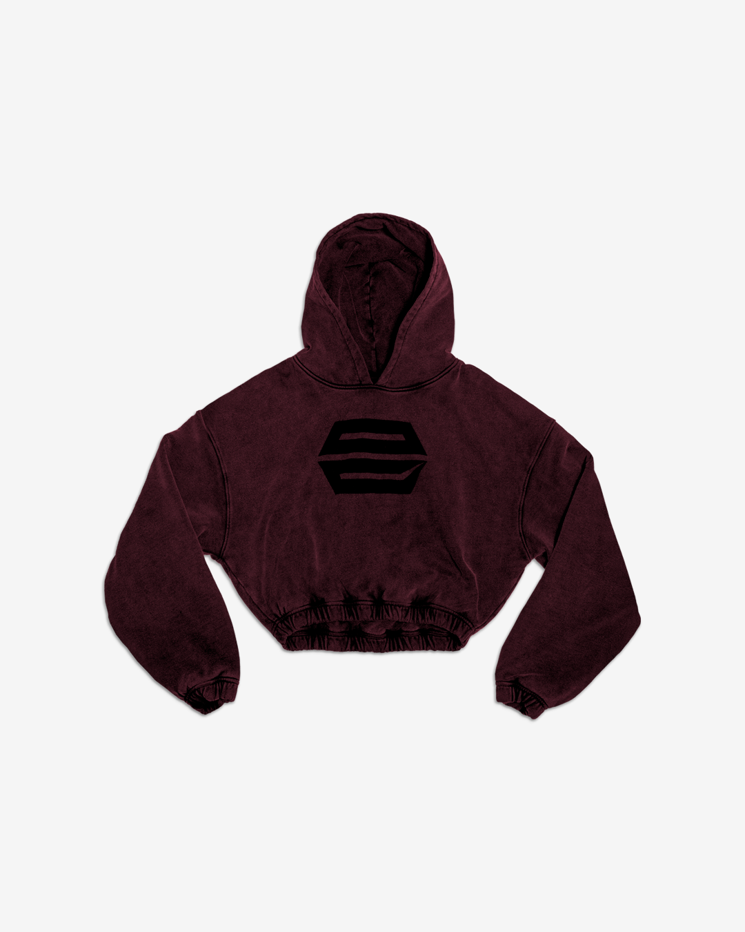 HEAVY-WEIGHT WASHED RED REVERSE LOGO HOODIE