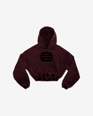 HEAVY-WEIGHT WASHED RED REVERSE LOGO HOODIE