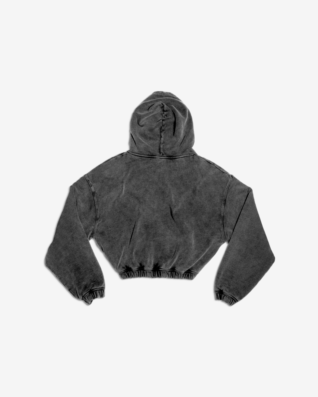 HEAVY-WEIGHT WASHED GREY REVERSE LOGO HOODIE
