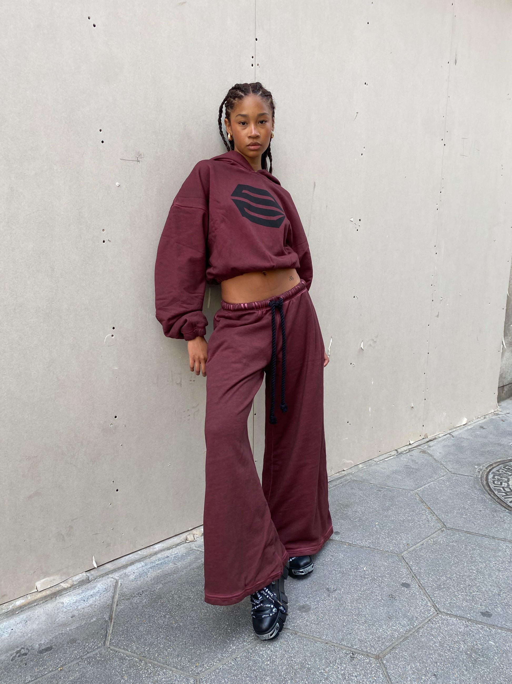 HEAVY-WEIGHT WASHED RED SWEATPANTS
