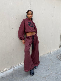 HEAVY-WEIGHT WASHED RED SWEATPANTS