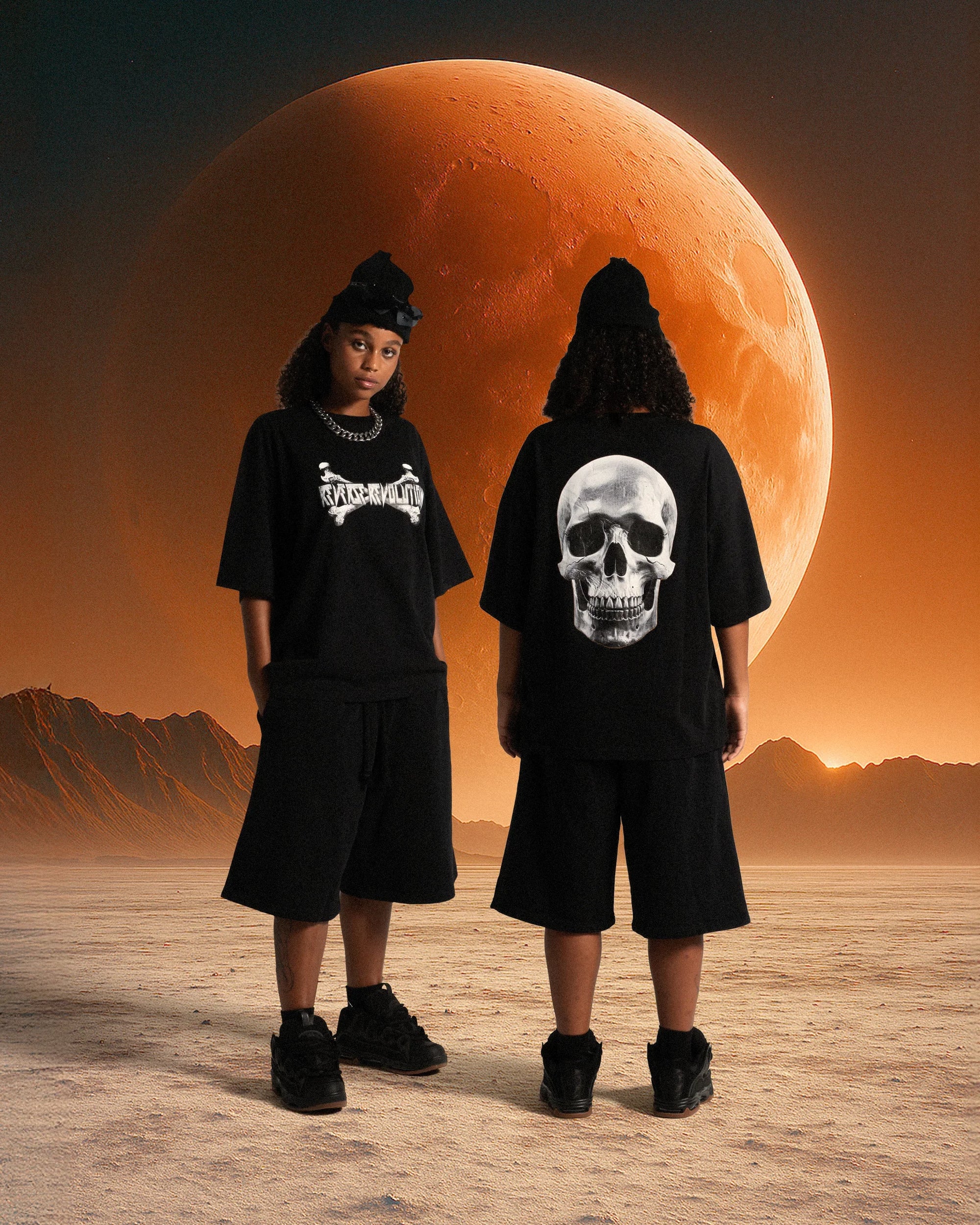 METALIC BONES TEE