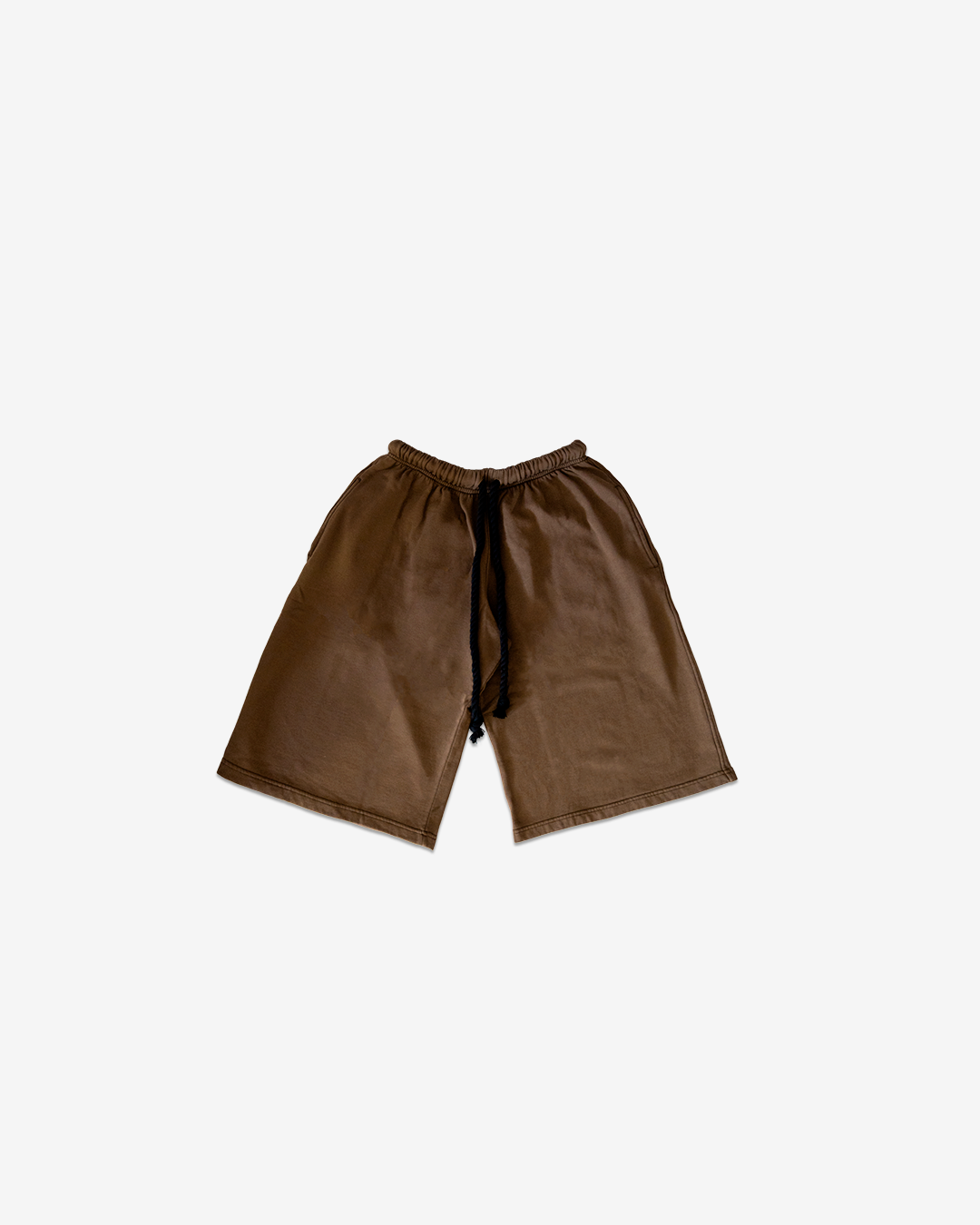 BROWN OVER-THE-KNEE SHORTS