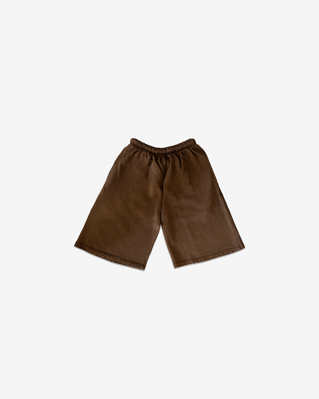 BROWN OVER-THE-KNEE SHORTS
