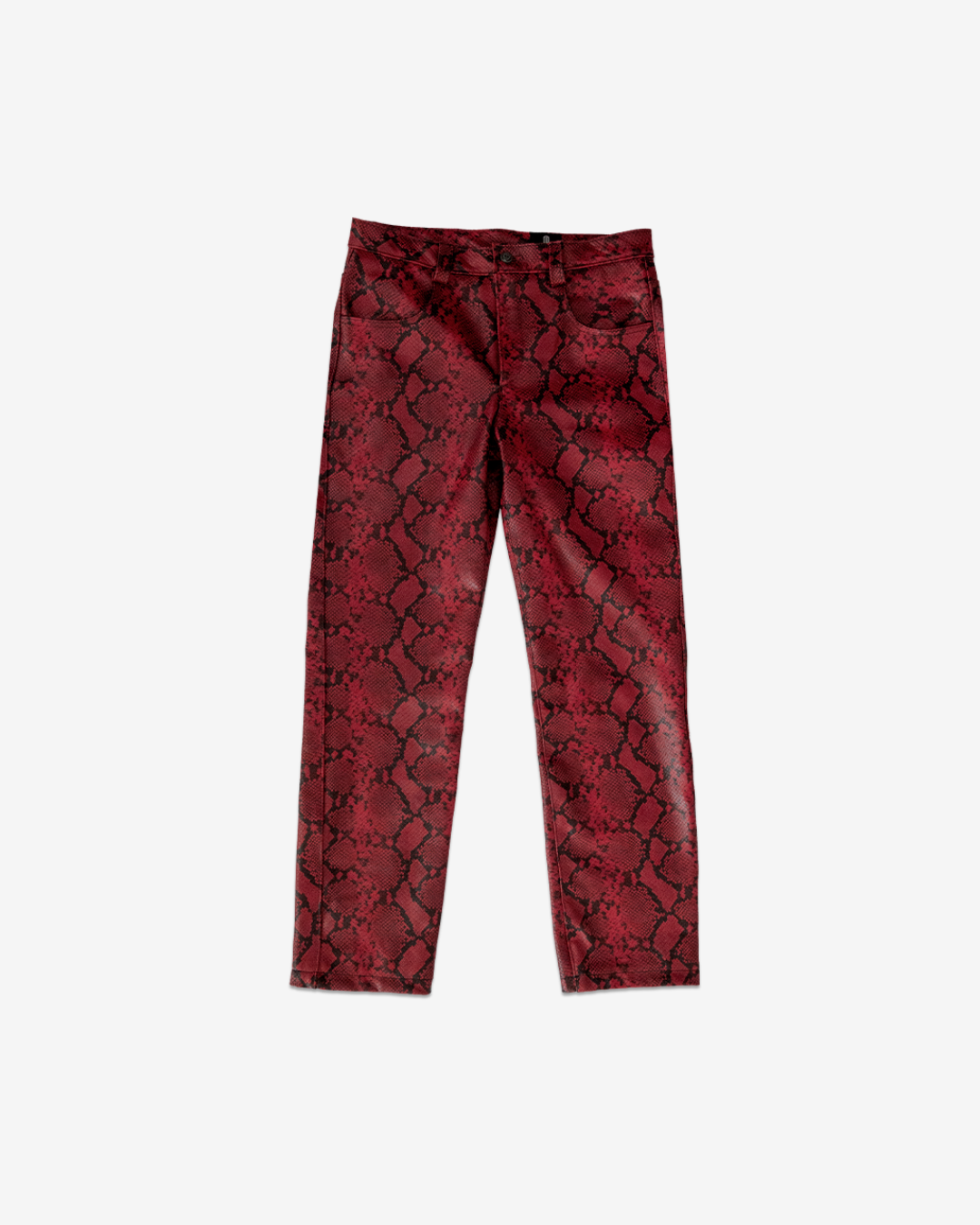 PYTHON STRAIGHT LEATHER PANTS