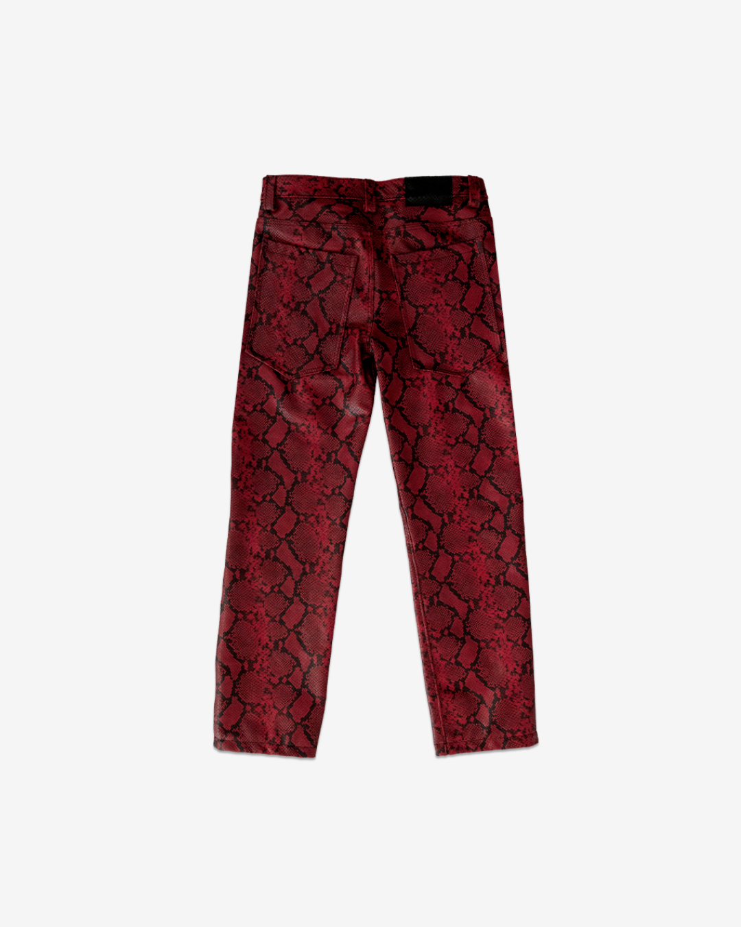 PYTHON STRAIGHT LEATHER PANTS