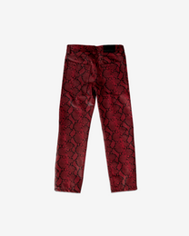 PYTHON STRAIGHT LEATHER PANTS