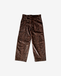 PYTHON BAGGY LEATHER PANTS