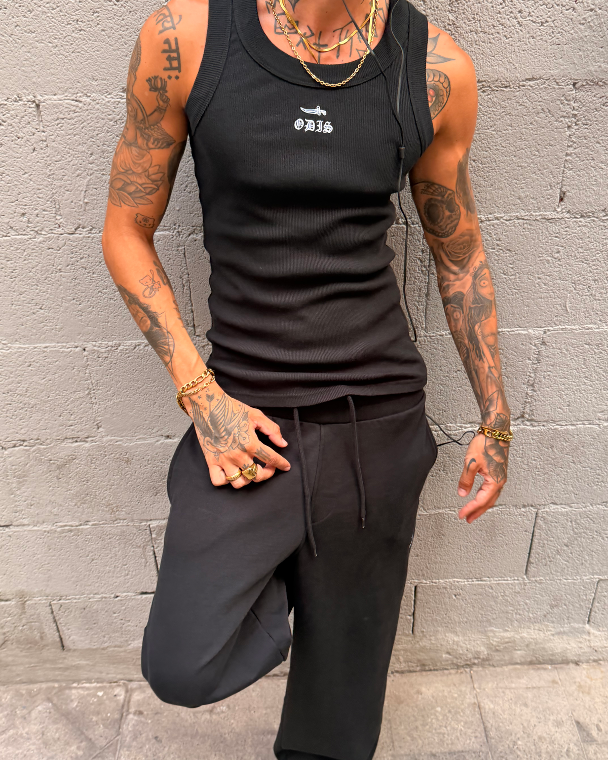 ODIS SWORD BLACK TANK TOP